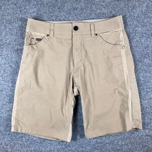 Kuhl Radikl Shorts Mens 33 Brown 10" Inseam Hiking Stretch Vented Outdoor